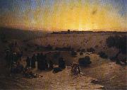 Charles - Theodore Frere Pilgrims Worshipping Outside Jerusalem painting